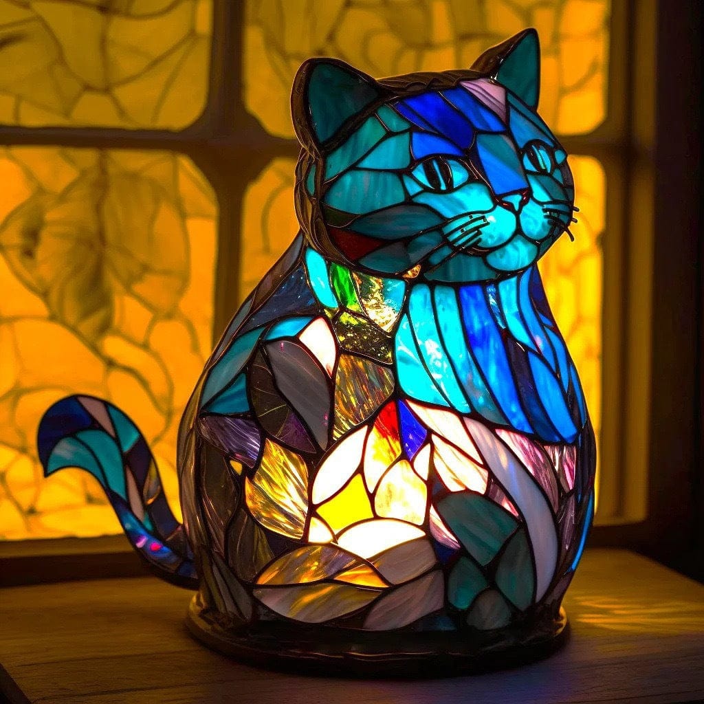 Nala Blue Cat-Shaped Lamp