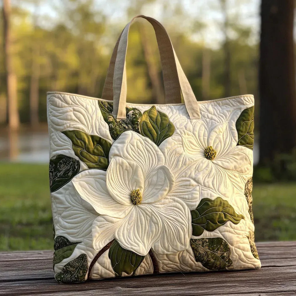 Padded Artisan Handbag - Elegant White Lirii