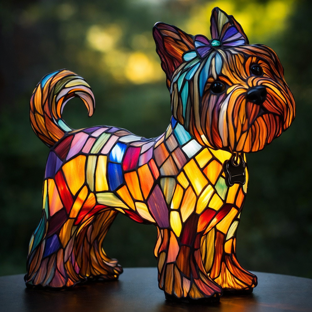 Glow-Yorkie Daisy Lamp