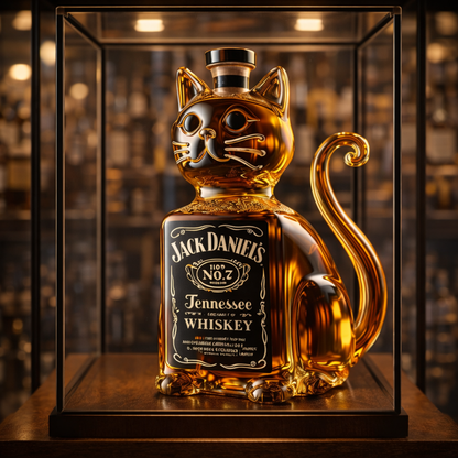 Bouteille de Whisky - Édition Chat