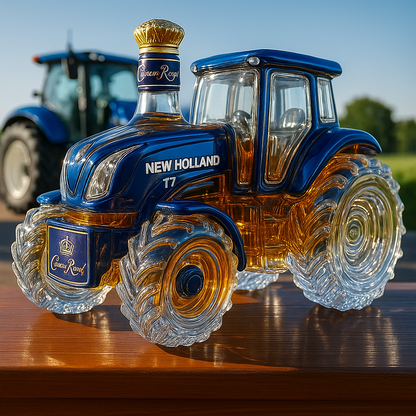 Bouteille de Whisky Classique en Forme de Tracteur New Holland T7