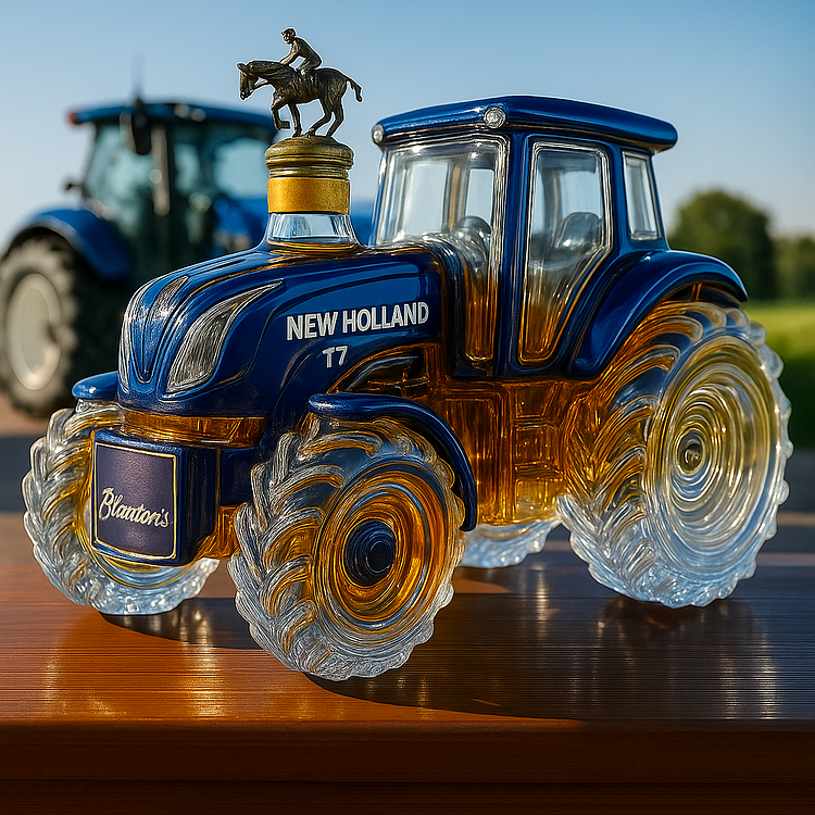 Bouteille de Whisky Classique en Forme de Tracteur New Holland T7