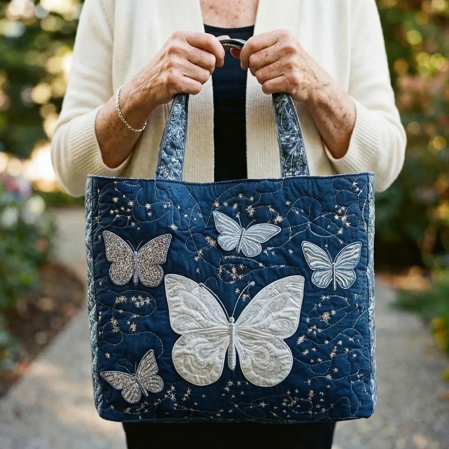 Artisan Bag - Silver Butterfly